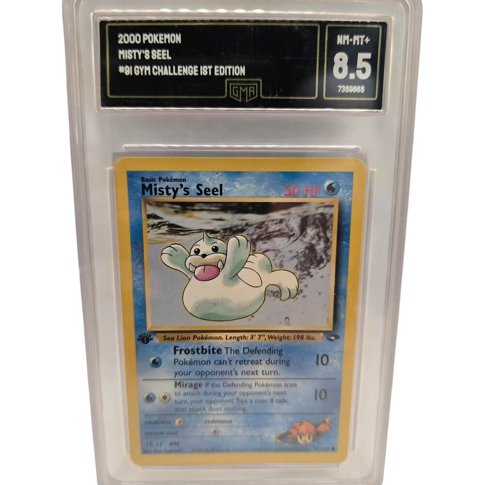 2000 Pokémon Gym Challenge Misty’s Seel #91 1st Edition GMA 8.5